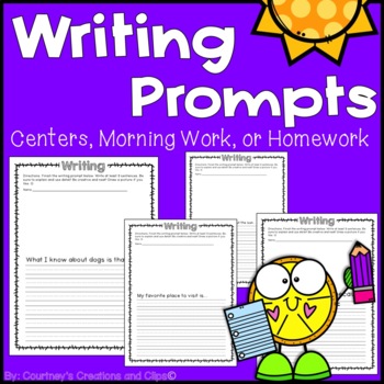 Writing Prompts for Homework, Centers, or Morning Work | TpT