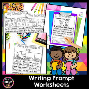 Writing Prompts Worksheets | Recount, Narrative, Opinion, Procedure Writing