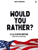 Writing Prompts: Would You Rather??? USA edition 50 plus 5