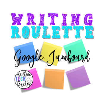 Preview of Writing Prompts, Writing Roulette Game, Google Jamboard Sticky Notes