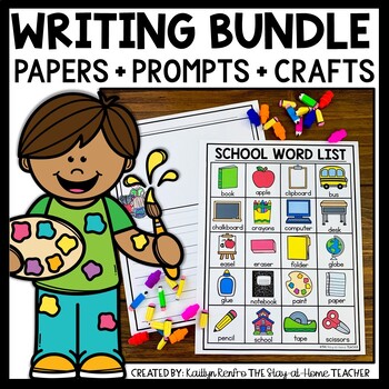 Preview of Writing Prompts, Papers and Craftivities YEAR LONG BUNDLE