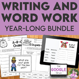 Monthly Writing Prompts and Word Work Activity BUNDLE - Go