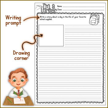 Writing Prompts and Writing Sheets by It's Teacher L | TPT