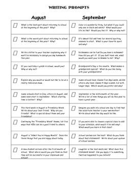 Writing Prompts for 5th and 6th Grade by Learners 4 Life | TpT