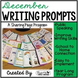 December Writing Prompts for Class Share Time
