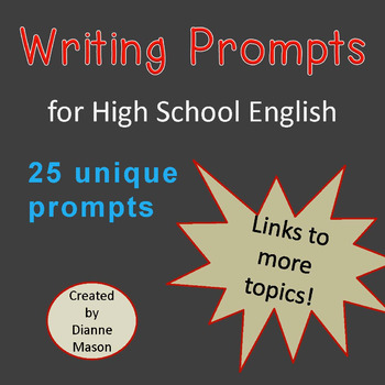 english writing prompts high school