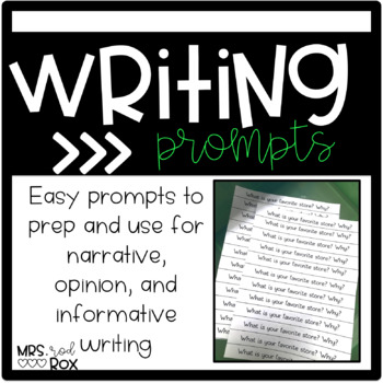 Preview of Writing Prompts for Every Writing Standard COMMON CORE