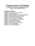Writing Prompts for Fundamentals of Welding