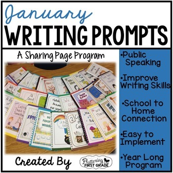 January Writing Prompts for Class Share Time by Fluttering Through ...