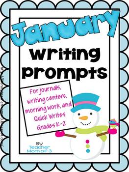 Writing Prompts for January {For journals and writing centers} by ...