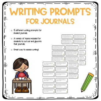 Writing Prompts for Journals by Laugh Teach Inspire | TPT