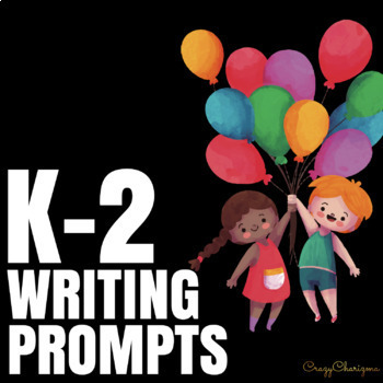 Preview of Writing Prompts for Kindergarten Year Long Bundle Journal Prompts Pictures