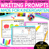 Writing Prompts for Kindergarten Year Long Bundle | Kindergarten Writing Journal