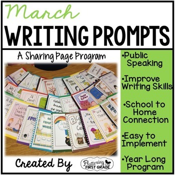 March Writing Prompts for Class Share Time by Fluttering Through First ...