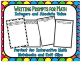 Writing Prompts for Math: Integers
