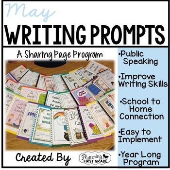 Preview of May Writing Prompts for Class Share Time