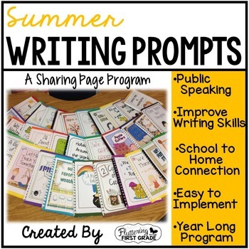 Preview of Summer Writing Prompts for Class Share Time