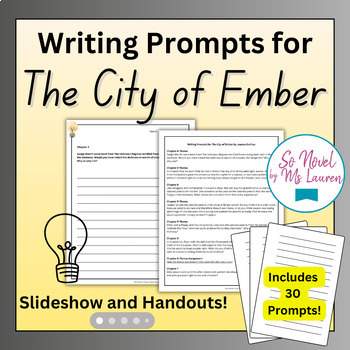 Preview of Writing Prompts for The City of Ember by Jeanne DuPrau