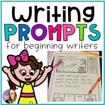 Monthly Writing Prompts for Beginning Writers by Elementary at HEART