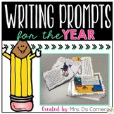 BUNDLE Digital Writing Prompt Task Cards for the Year [500
