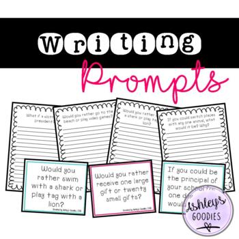 Writing Prompts (great for morning work!) with Task Cards by Ashley's ...