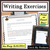 Descriptive Writing Lessons in Print or Digital Worksheets