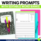 Writing Prompts with Editable Word Banks
