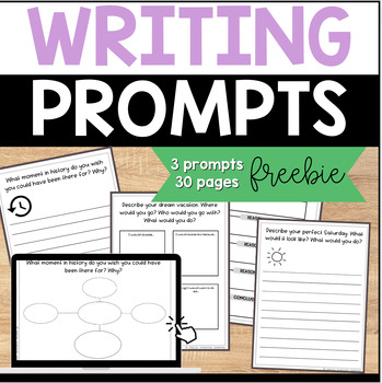 Writing Prompts with Graphic Templates FREEBIE by Special Sunshine Learning