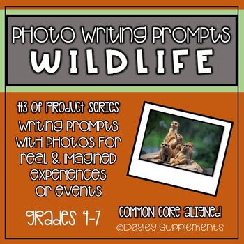 Preview of Writing Practice with Picture Prompts - WILDLIFE