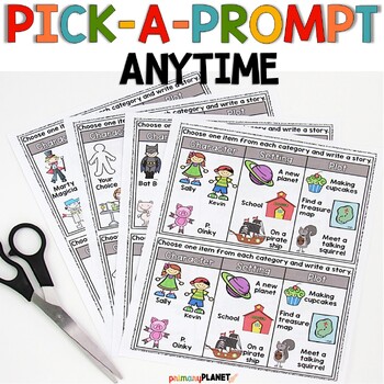 Preview of Anytime Writing Prompts with Pictures - Picture Writing Prompts - Writing Paper