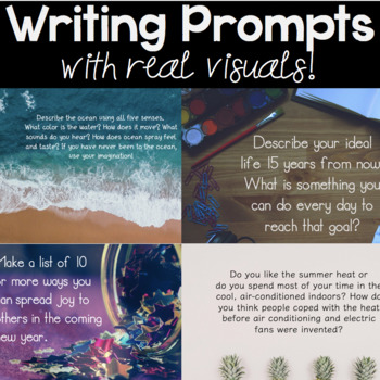 Preview of Writing Prompts with Real Images
