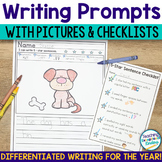 Kindergarten Picture Writing Prompts with Sentence Starter