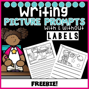 Preview of Writing Prompts with pictures Kindergarten First Grade