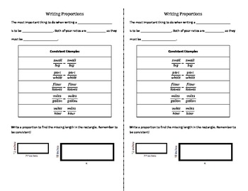 Preview of Writing Proportions Guided Notes EDITABLE