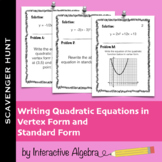 Scavenger Hunt: Practice Writing Quadratic Equations Activity
