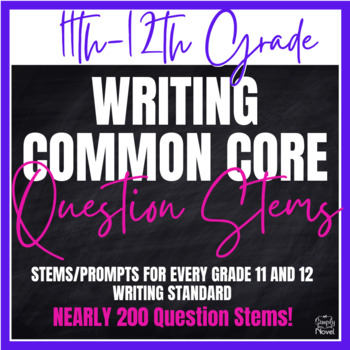 Preview of Common Core Question Stems for Grades 11-12 ELA - Writing Standards