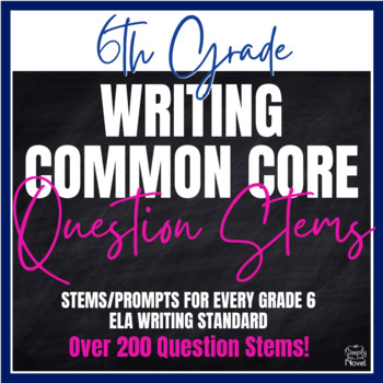 Preview of Common Core Question Stems 6th Grade ELA - Writing
