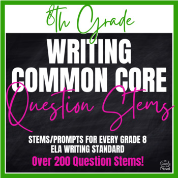 Preview of Common Core Question Stems 8th Grade - ELA - Writing