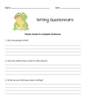 Writing Questionnaire - First Week Activity