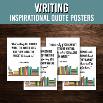 Writing Quote Inspirational Posters | English Classroom Decorations ...