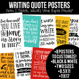 Writing Quote Posters in Black and White