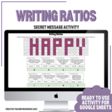 Writing Ratios Digital Secret Message Activity