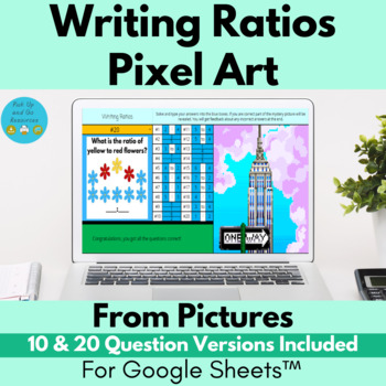 Preview of Writing Ratios From Pictures Pixel Art Digital Mystery Picture