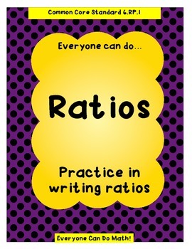 Preview of Writing Ratios Practice:  Homework or Worksheets