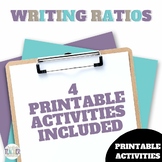 Writing Ratios Printable Activities Bundle