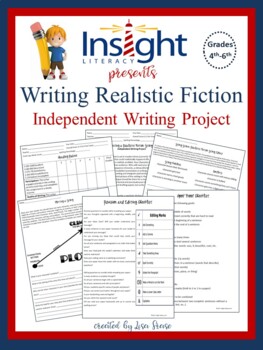 Preview of Writing Realistic Fiction Stories Independent Writing Project Grades 4-6
