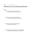 Writing Reflection and Goal-Setting Worksheet for 9th Grade