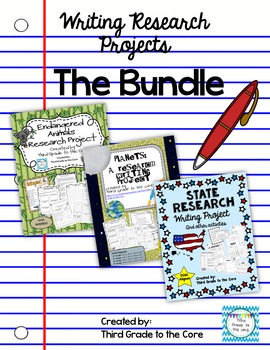 Preview of Writing Research Projects & Activities - BUNDLE