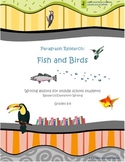 Writing Research/Expository for Middle School - Birds/Fish Topic