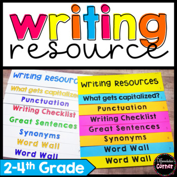 Preview of Writing Anchor Charts Flip Book Personal Spelling Dictionary Writing Checklist